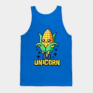 Unicorn! Cute Unicycle Corn Pun Tank Top